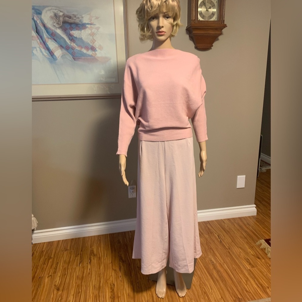 NWOT PINK PALAZZO PANTS large